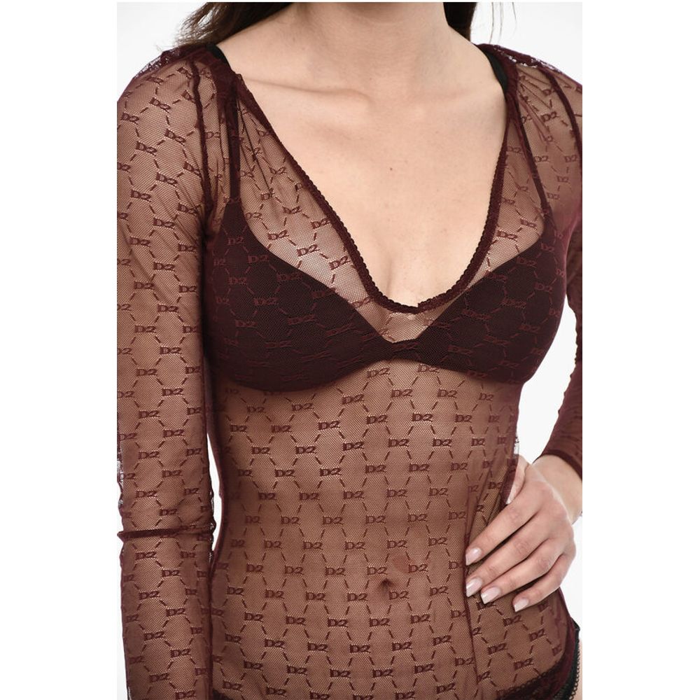 Dsquared² All-Over Monogram Sheer Body