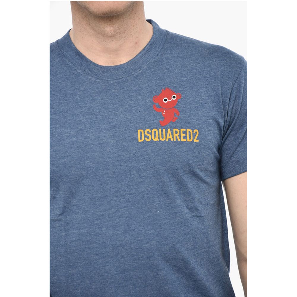 Dsquared² Cotton Blend Crew-neck T-shirt with Print
