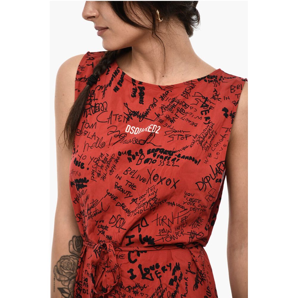 Dsquared² All-Over printed Mini Beach Cover-up Dress