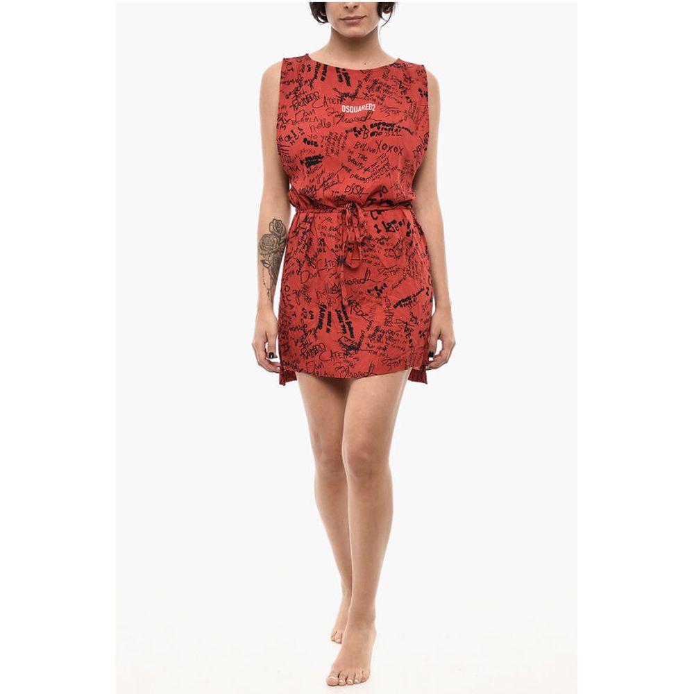 Dsquared² All-Over printed Mini Beach Cover-up Dress