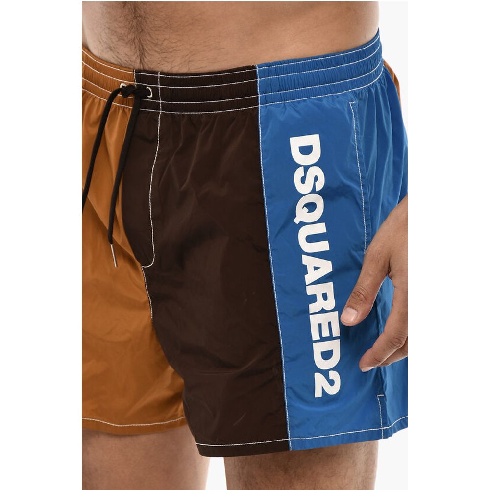 Dsquared² Logoed Color Block Swim Shorts
