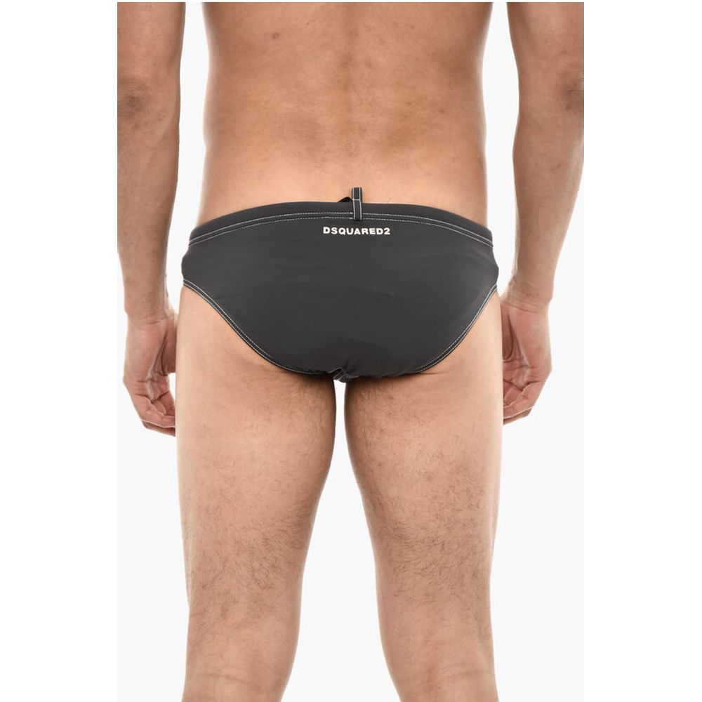 Dsquared² Slip Swuimsuit With Contrasting Seams