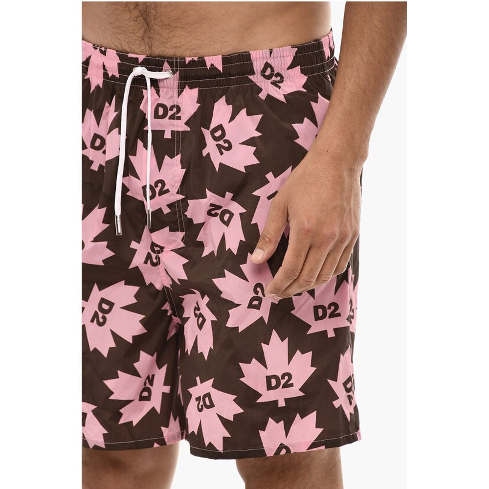 Dsquared² Allover Logo Printed Swim Shorts