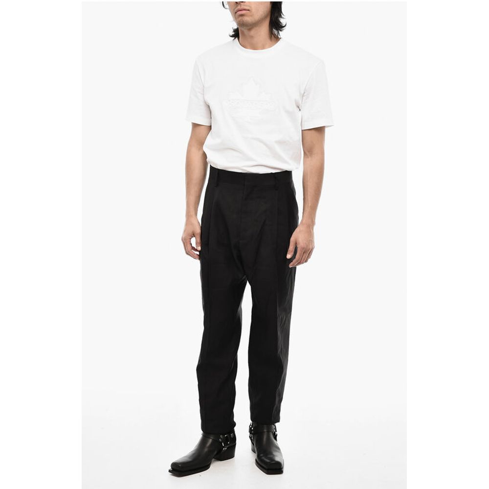Dsquared² Low Waist Virgin Wool and Silk Pants