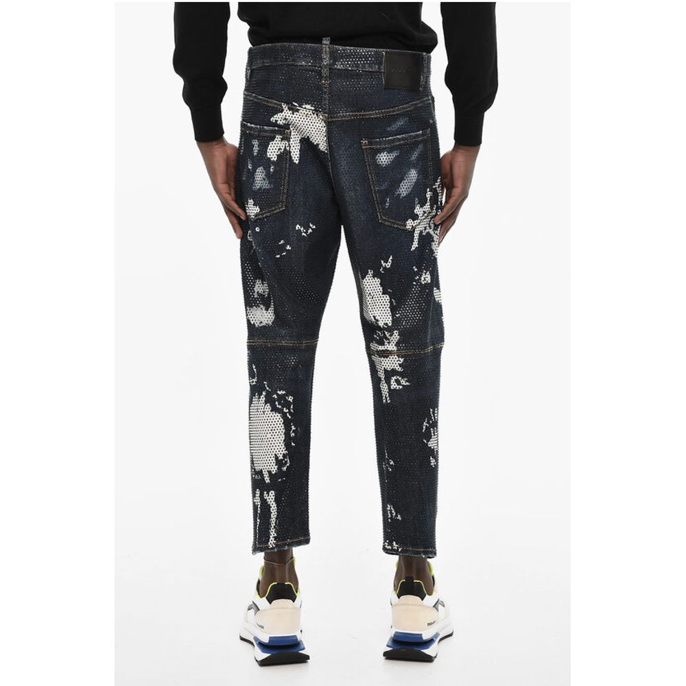 Dsquared² Low Waist Rhinestone Regular Fit Jeans