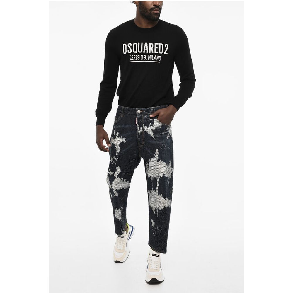 Dsquared² Low Waist Rhinestone Regular Fit Jeans