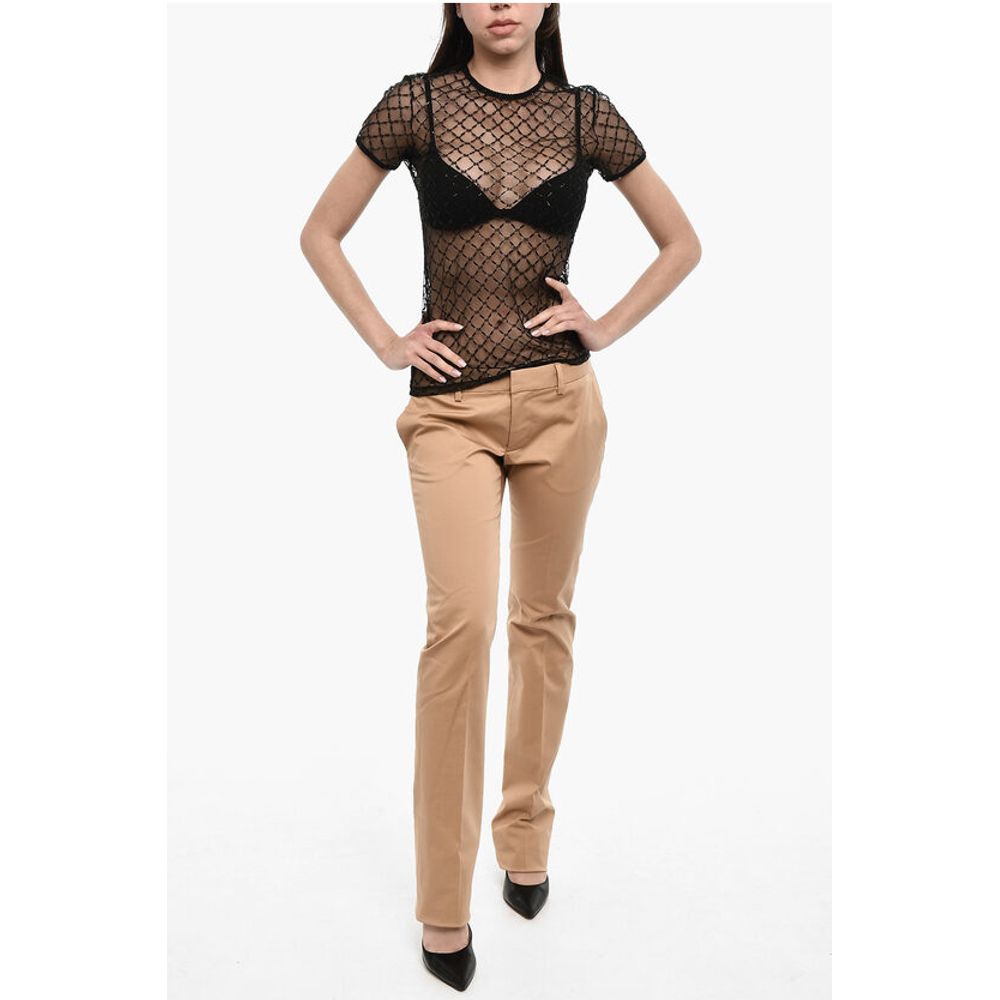 Dsquared² Sequined Sheer Top