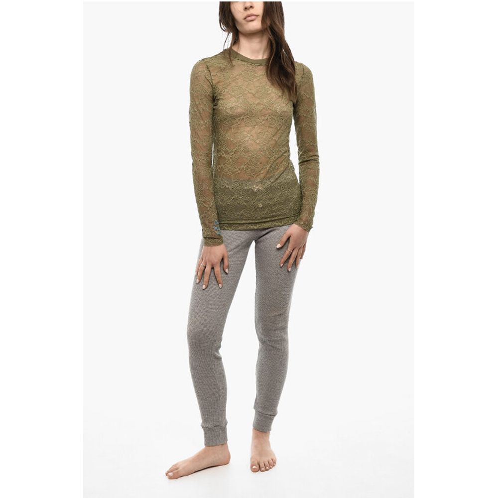 Dsquared² Solid Color Lace Top