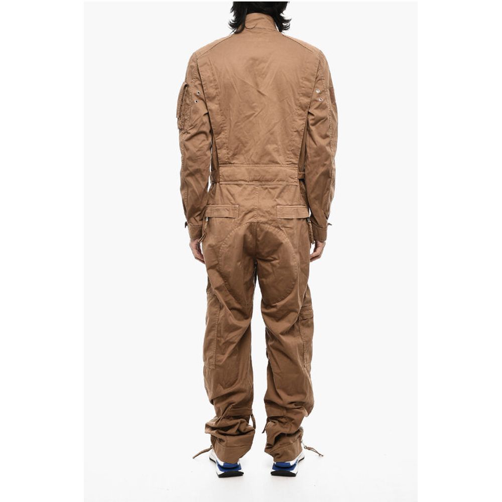 Dsquared² Utility Solid Color Twill Jumpsuit