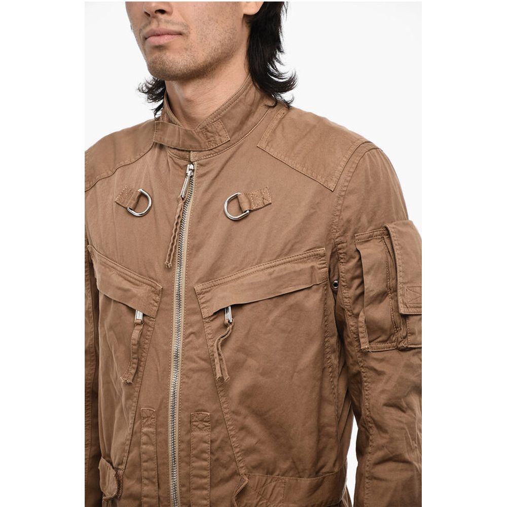 Dsquared² Utility Solid Color Twill Jumpsuit