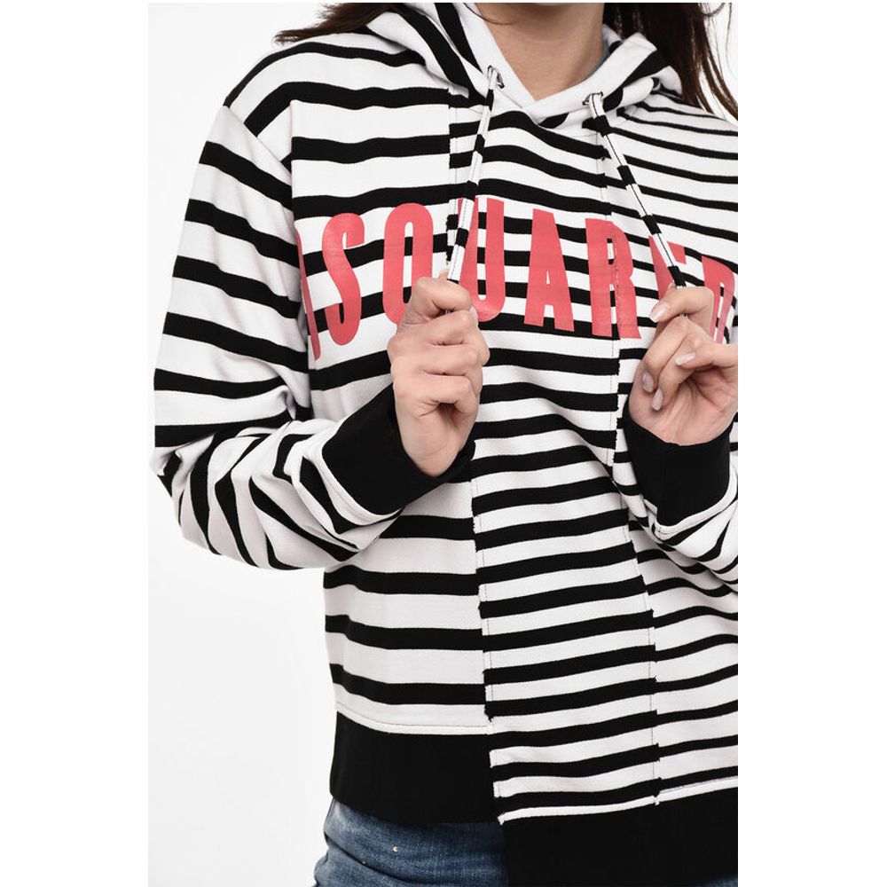 Dsquared² Striped hoodie with Frontal Print