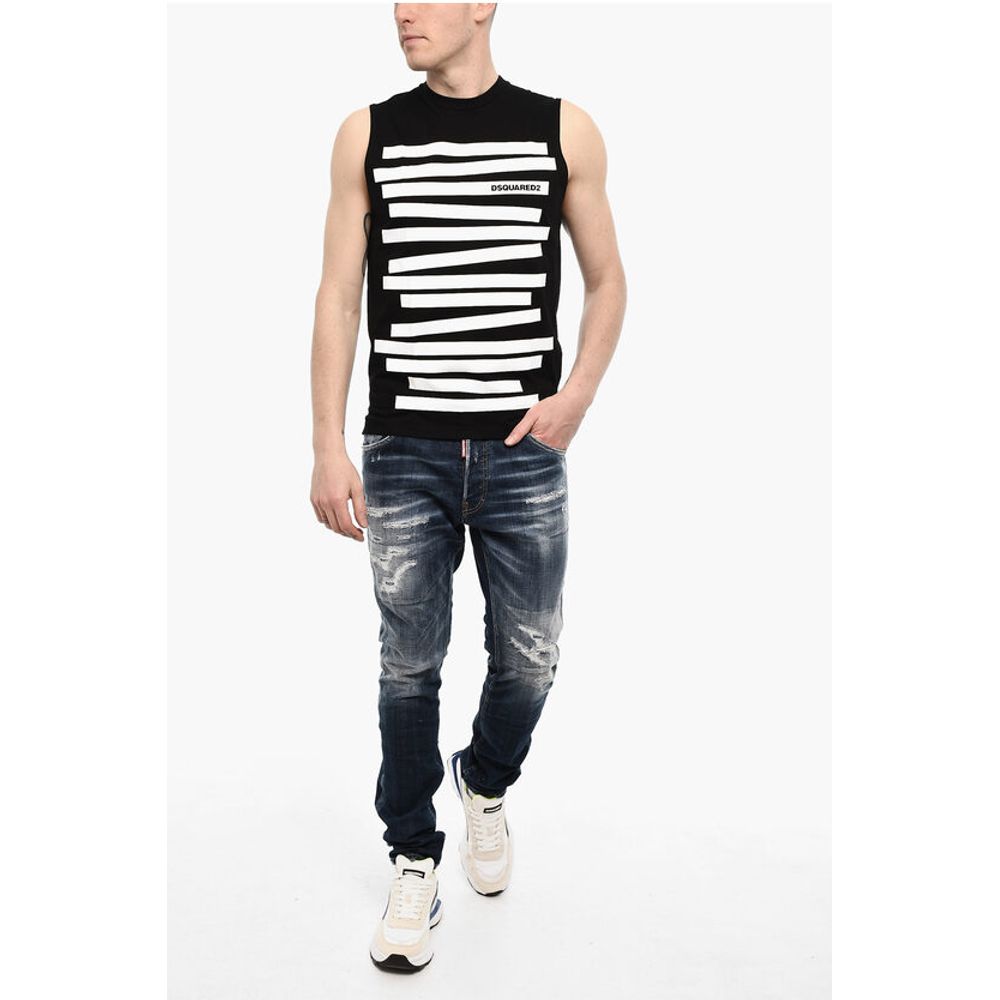 Dsquared² Two-Tone Crew-neck Tank Top