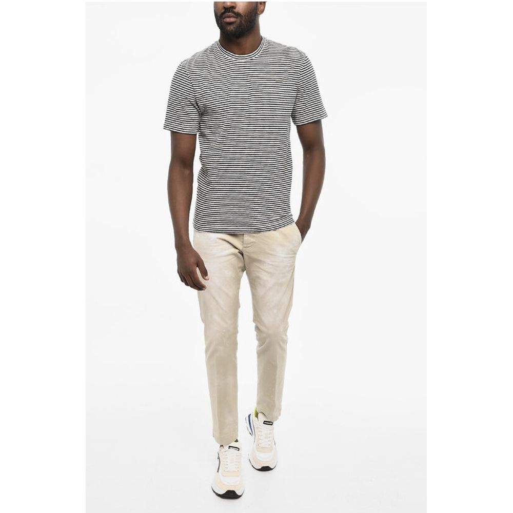 Dsquared² Two Tone Awning Striped Crew-neck T-shirt