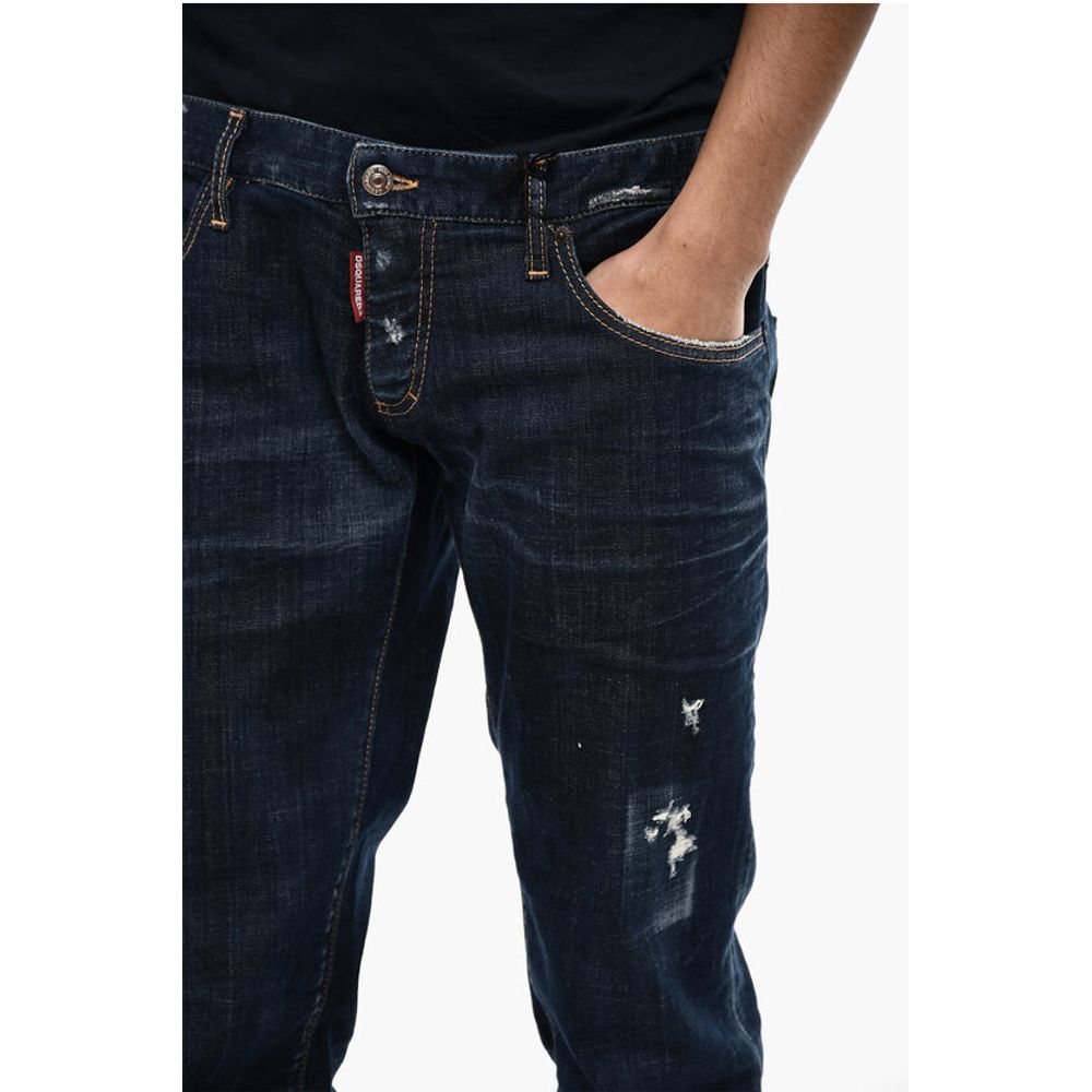 Dsquared² Distressed SHAMPEI Jeans with Visible Stitching