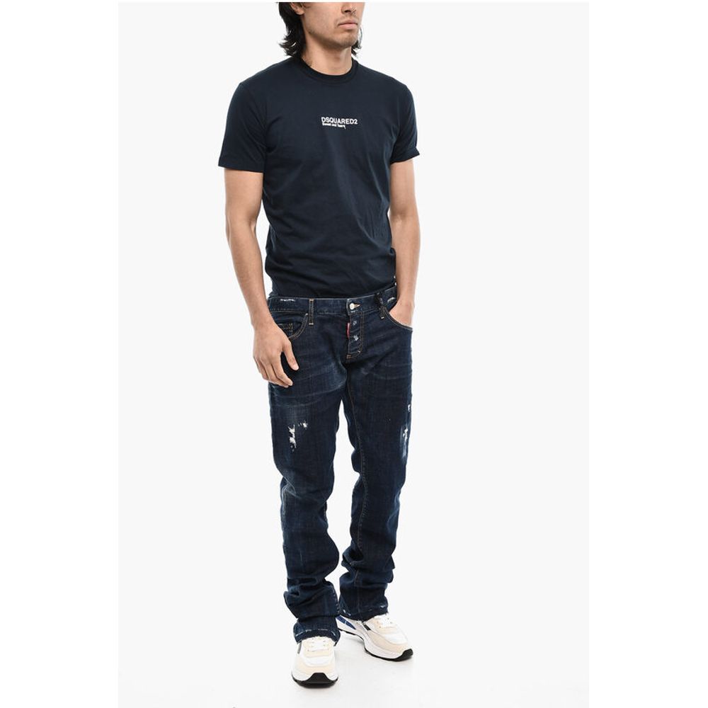 Dsquared² Distressed SHAMPEI Jeans with Visible Stitching