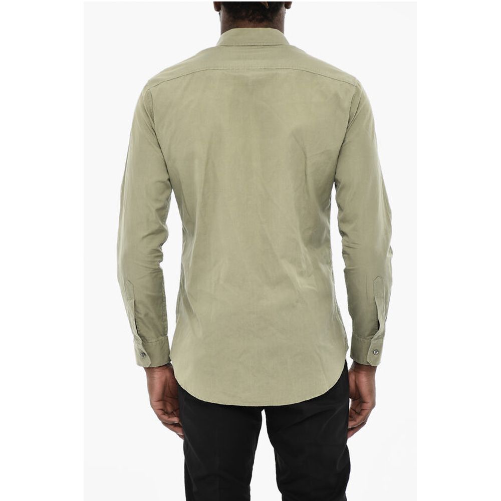 Dsquared² Poplin Cotton Shirt with Spread Collar