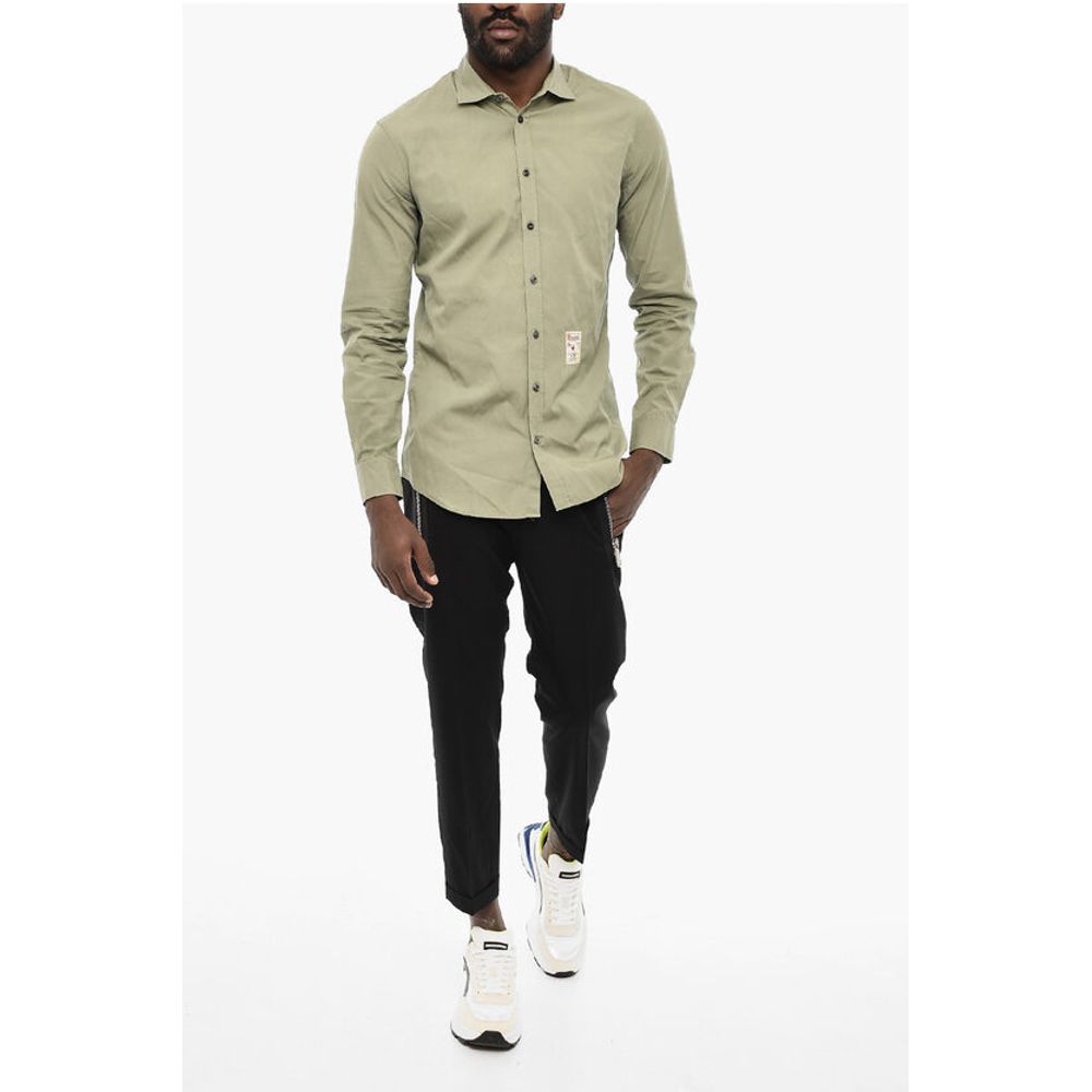 Dsquared² Poplin Cotton Shirt with Spread Collar