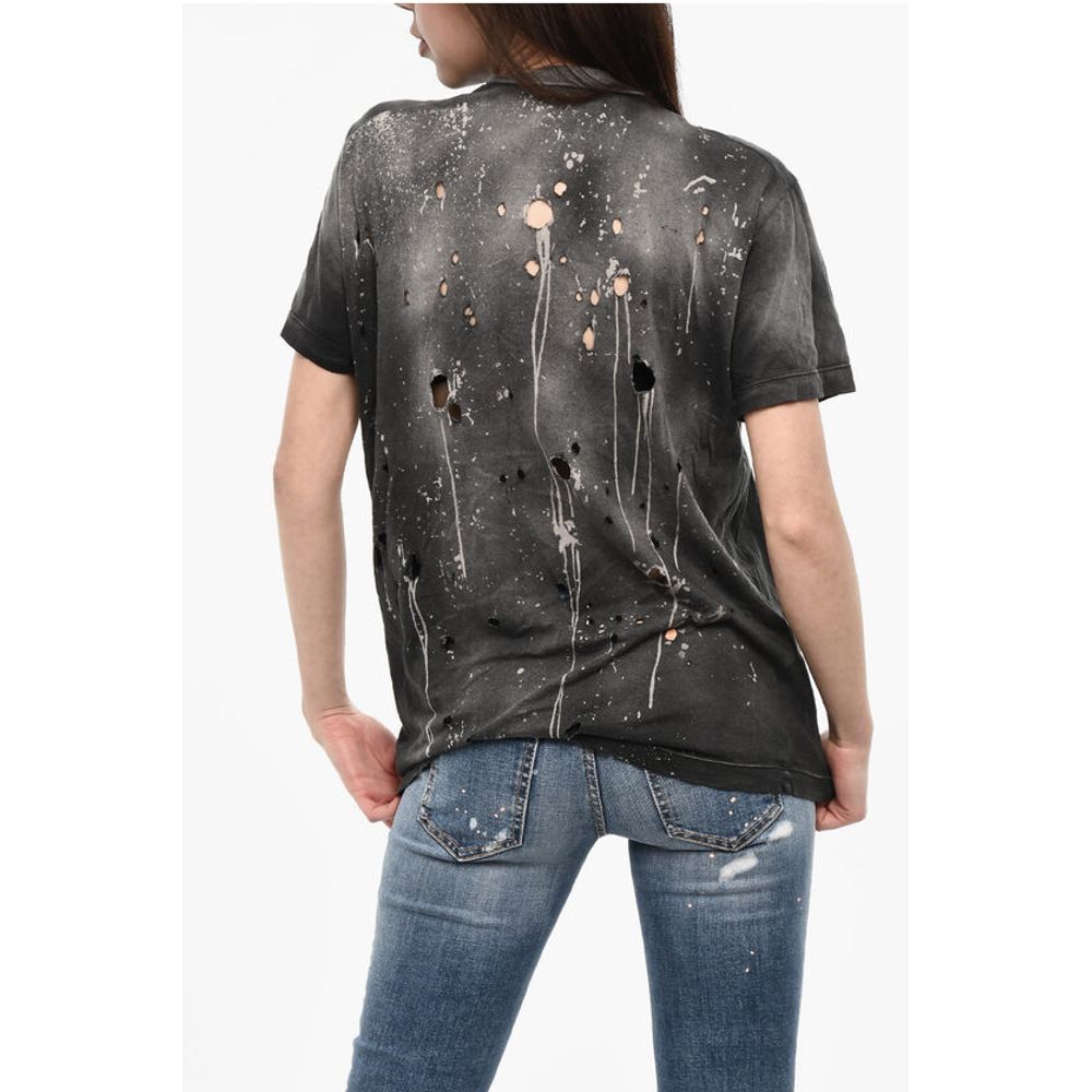 Dsquared² Oversized Fit Vintage Effect crew-neck T-shirt