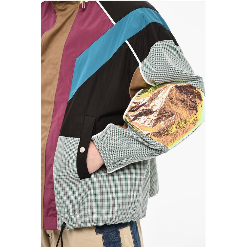 Dsquared² Multi Fabrics Windbreaker With Hidden Hood