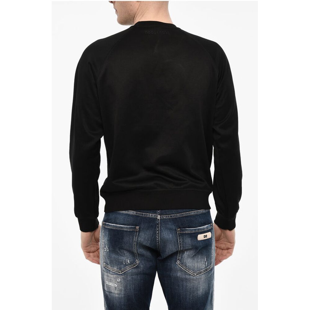 Dsquared² Cotton Blend Sweatshirt with Sequined Monogram