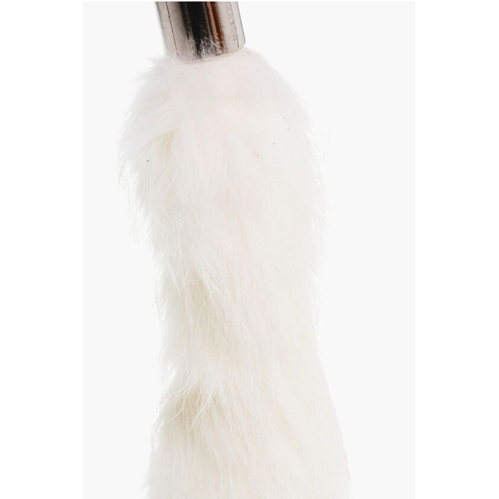 Dsquared² Metal Keyring with Real Fur Pendant