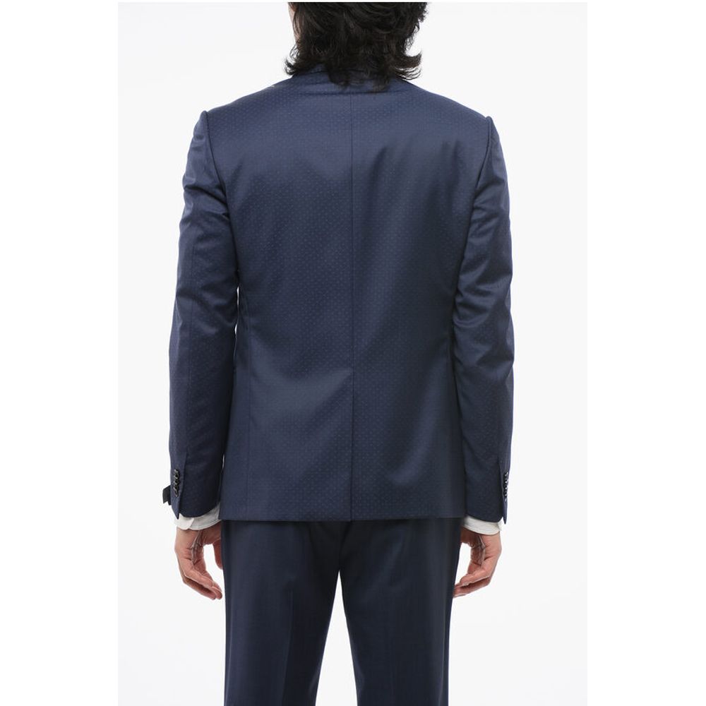 Corneliani Dotted CERIMONIA ACADEMY Suit with Peak Lapel