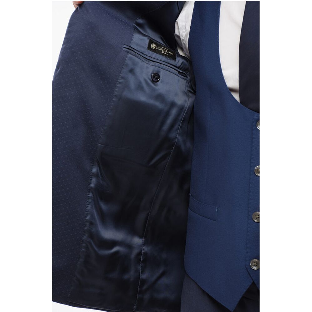 Corneliani Dotted CERIMONIA ACADEMY Suit with Peak Lapel