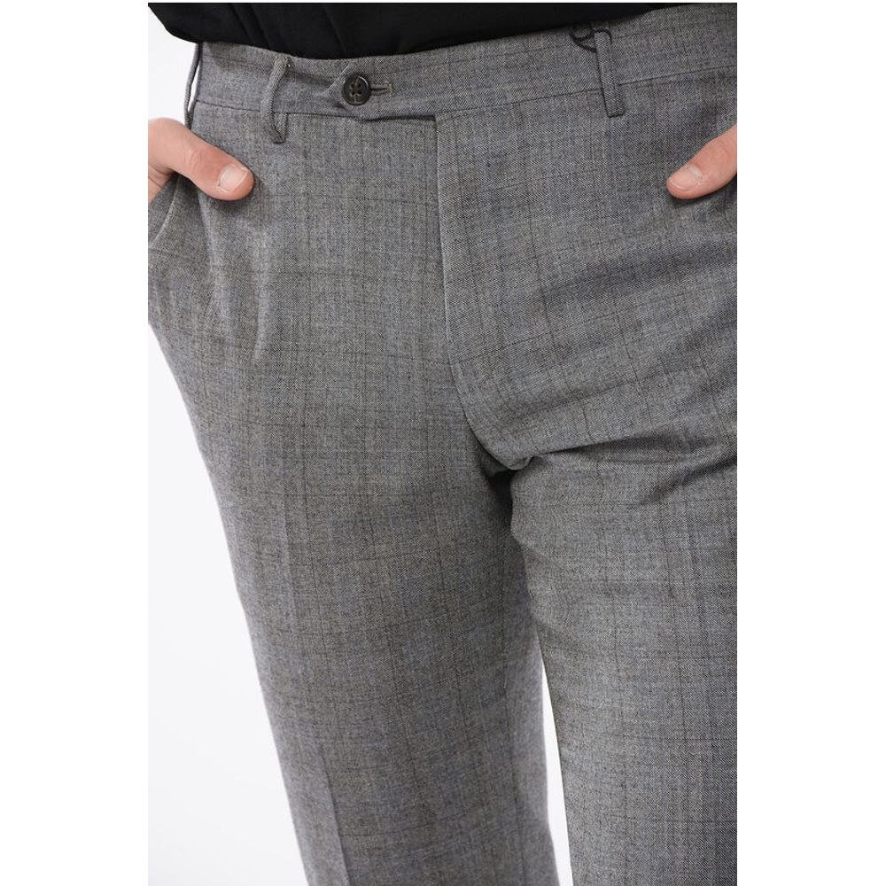 Corneliani Checkered Wool Pants