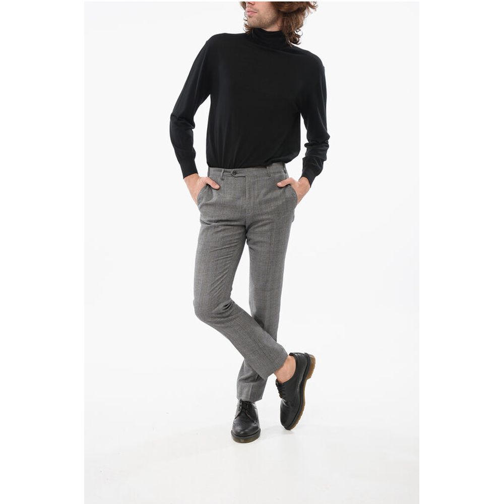 Corneliani Checkered Wool Pants