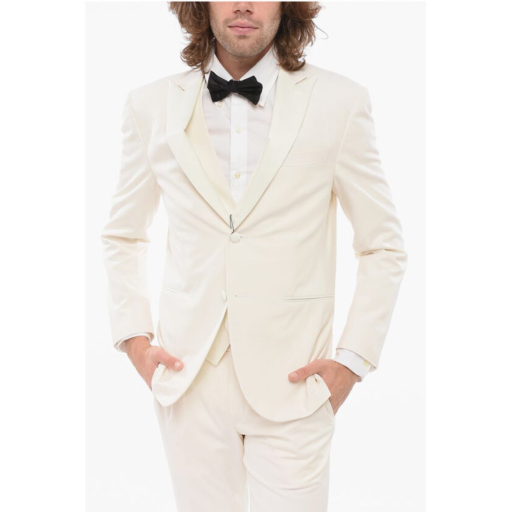 Corneliani CODE Virgin Wool TAILORED 3 Piece Suit With Peak Lapel