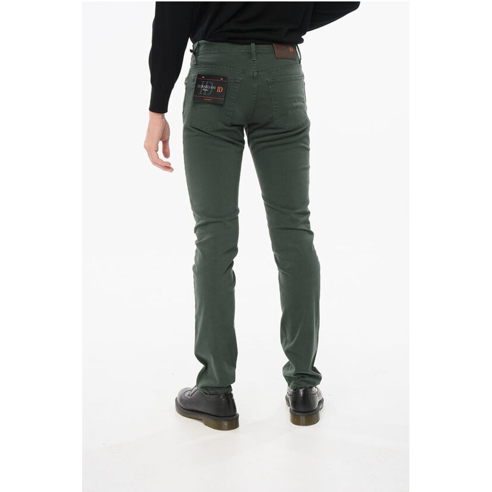 Corneliani ID Ton-sur-ton Embroidered Denims