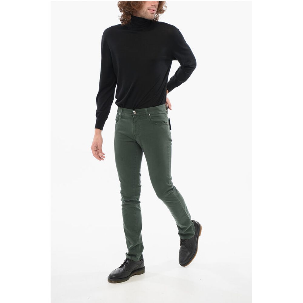 Corneliani ID Ton-sur-ton Embroidered Denims