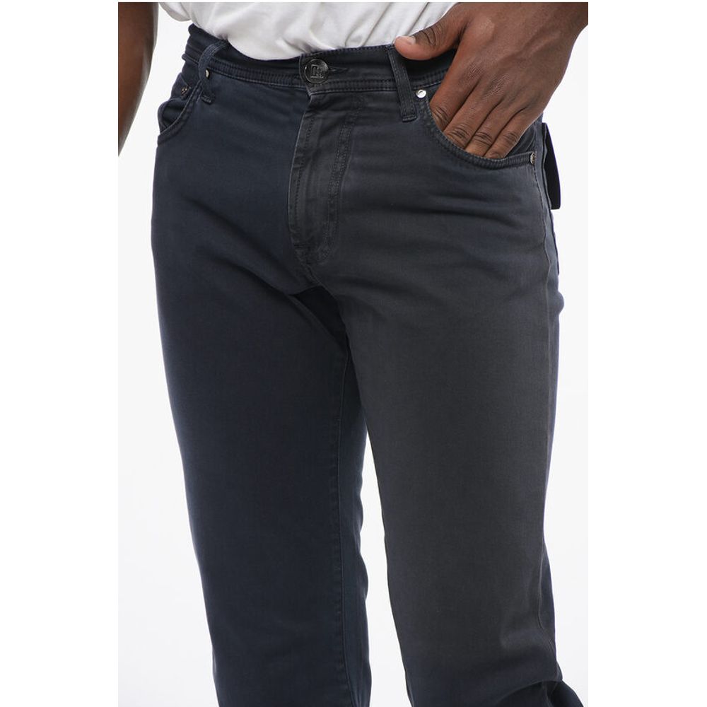 Corneliani ID Ton-sur-ton Embroidered Denims