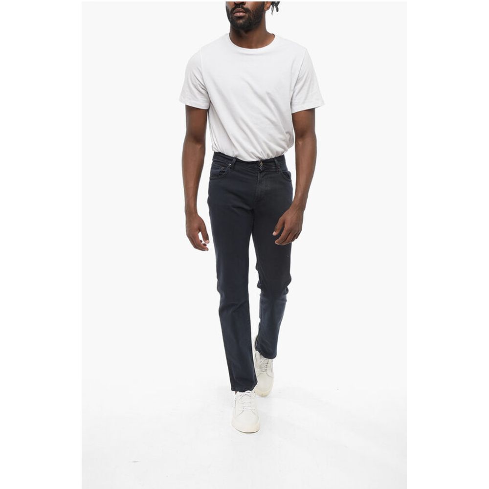 Corneliani ID Ton-sur-ton Embroidered Denims