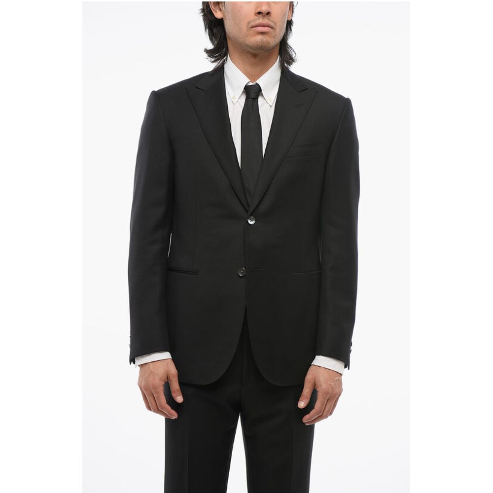 Corneliani CODE Virgin Wool Suit with Peak Lapel