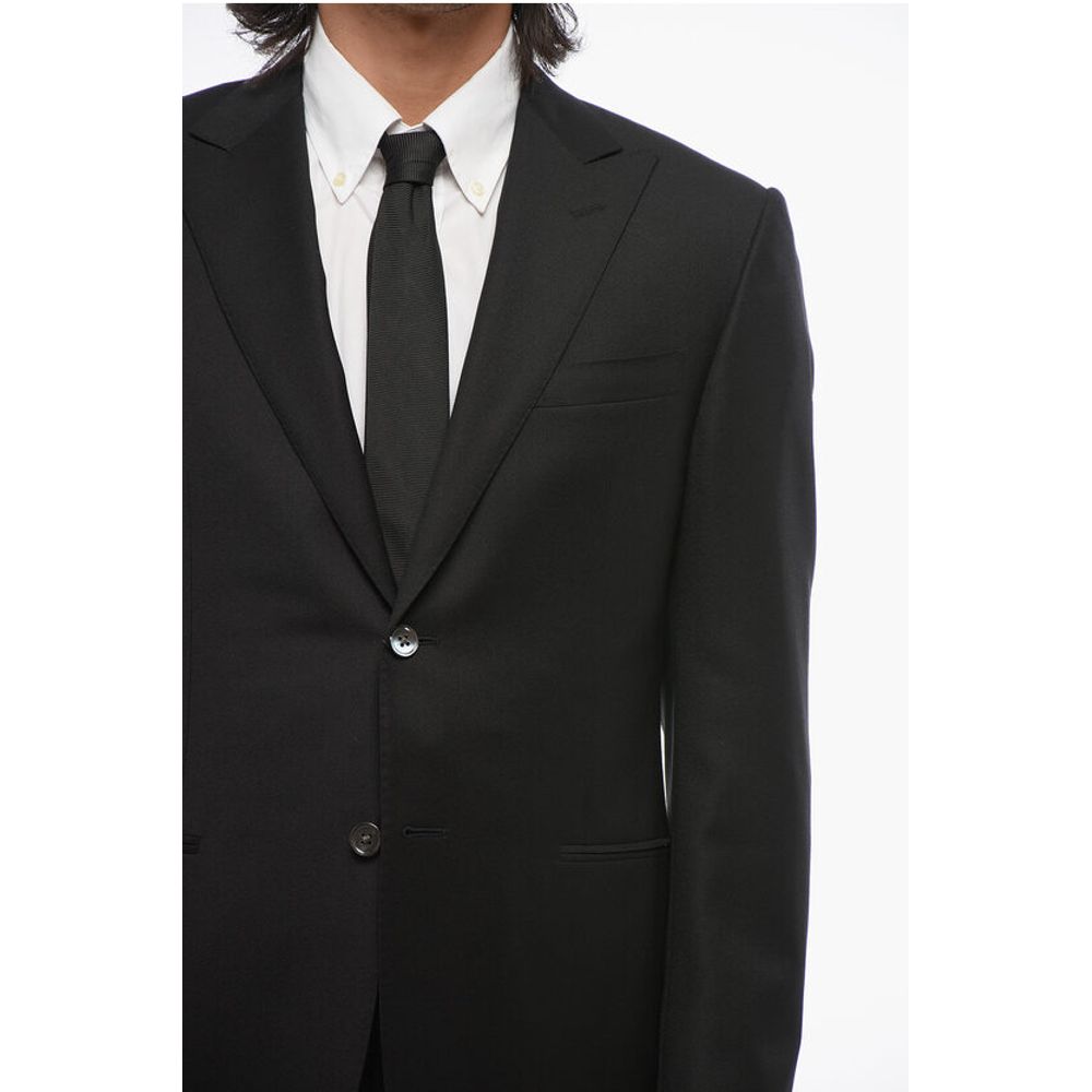 Corneliani CODE Virgin Wool Suit with Peak Lapel