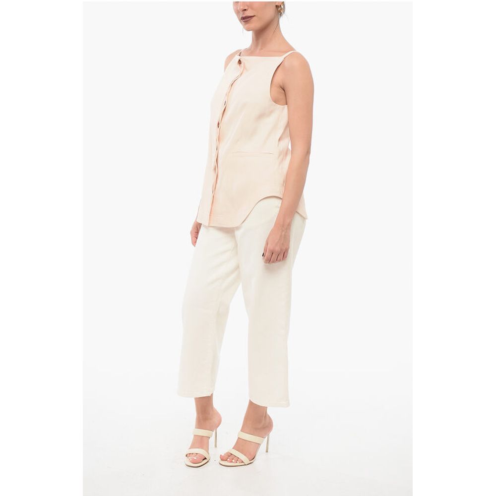 Loulou Studio Linen Blend Sleeveless Top