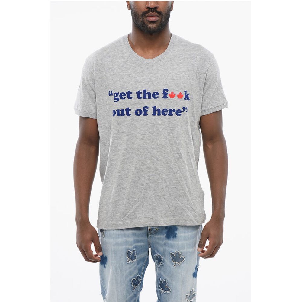Dsquared² Crew Neck OUT OF HERE Cotton T-Shirt
