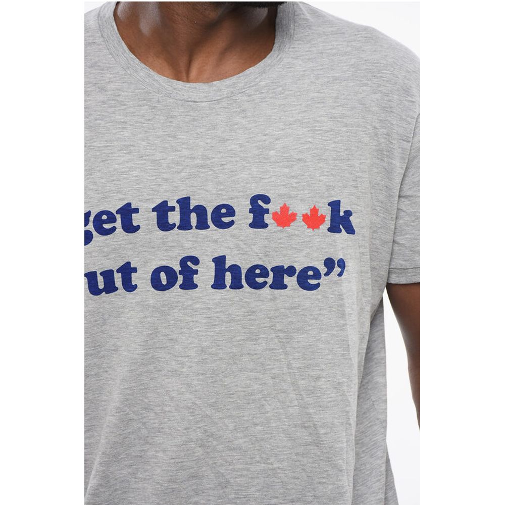 Dsquared² Crew Neck OUT OF HERE Cotton T-Shirt