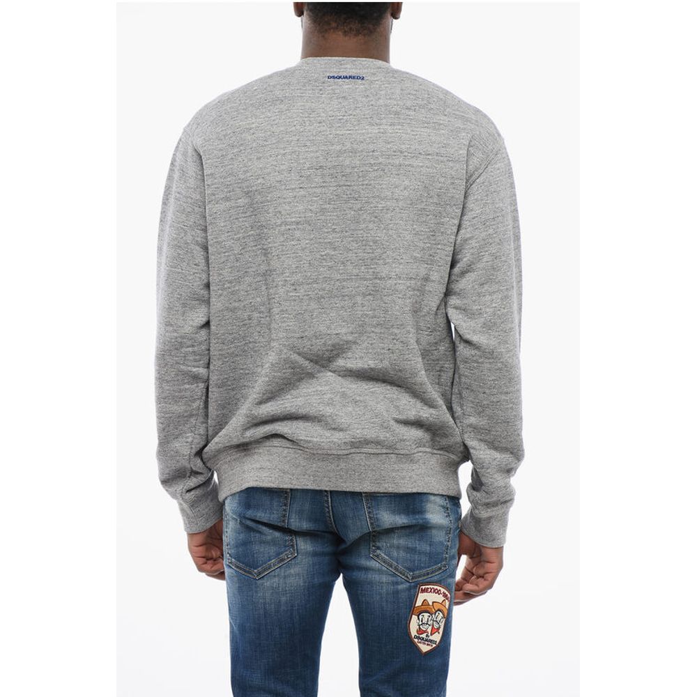 Dsquared² Crew Neck OUT OF HERE Brushed Cotton Sweatshirt