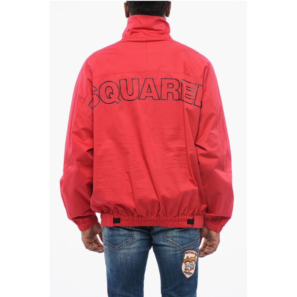 Dsquared² Cotton Blend Windbreaker with Back Embossed Logo