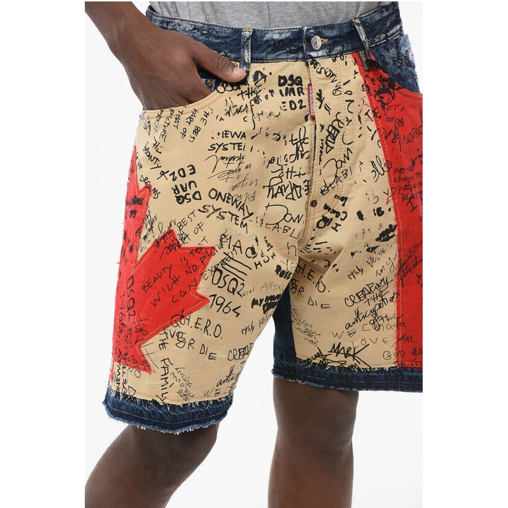 Dsquared² Color Block Designed FLAG Boxer Fit Shorts