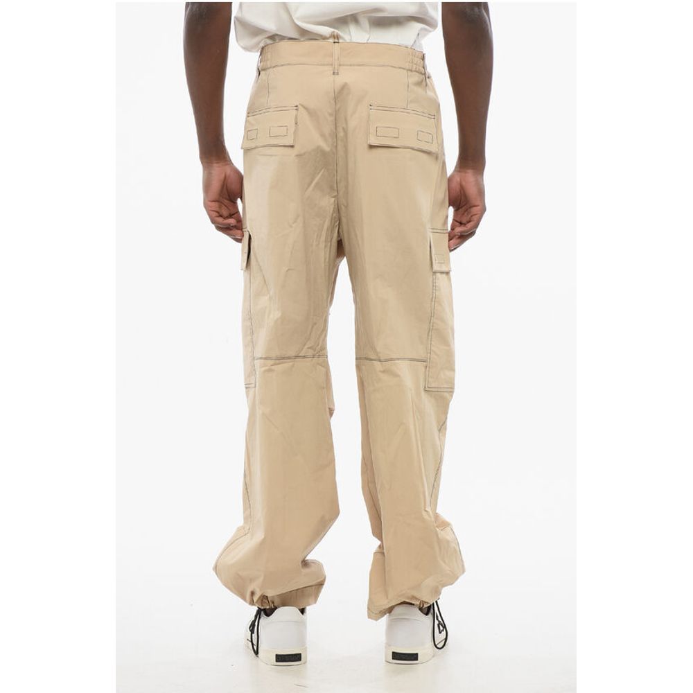 Dsquared² Stretch Cotton CONTRAST Cargo Pants with Visible Stitchings