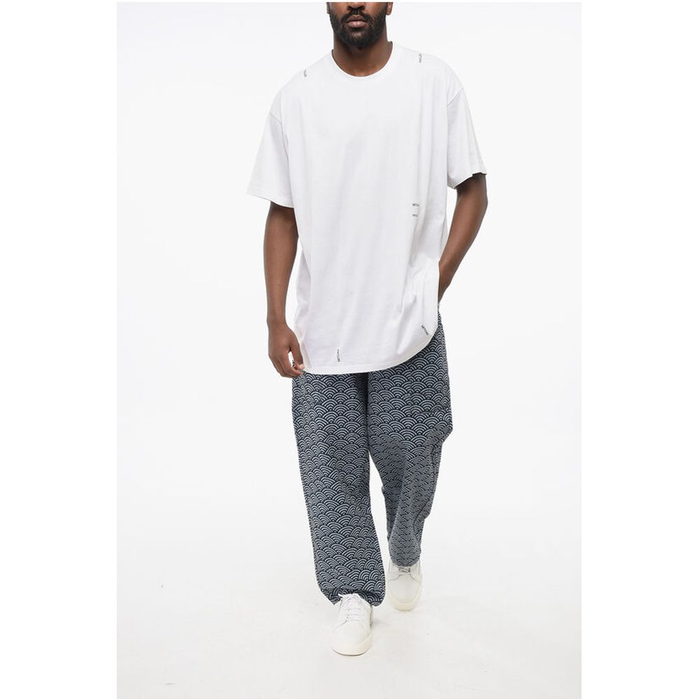 Setchu Crew Neck Cotton T-Shirt with Printed Logo