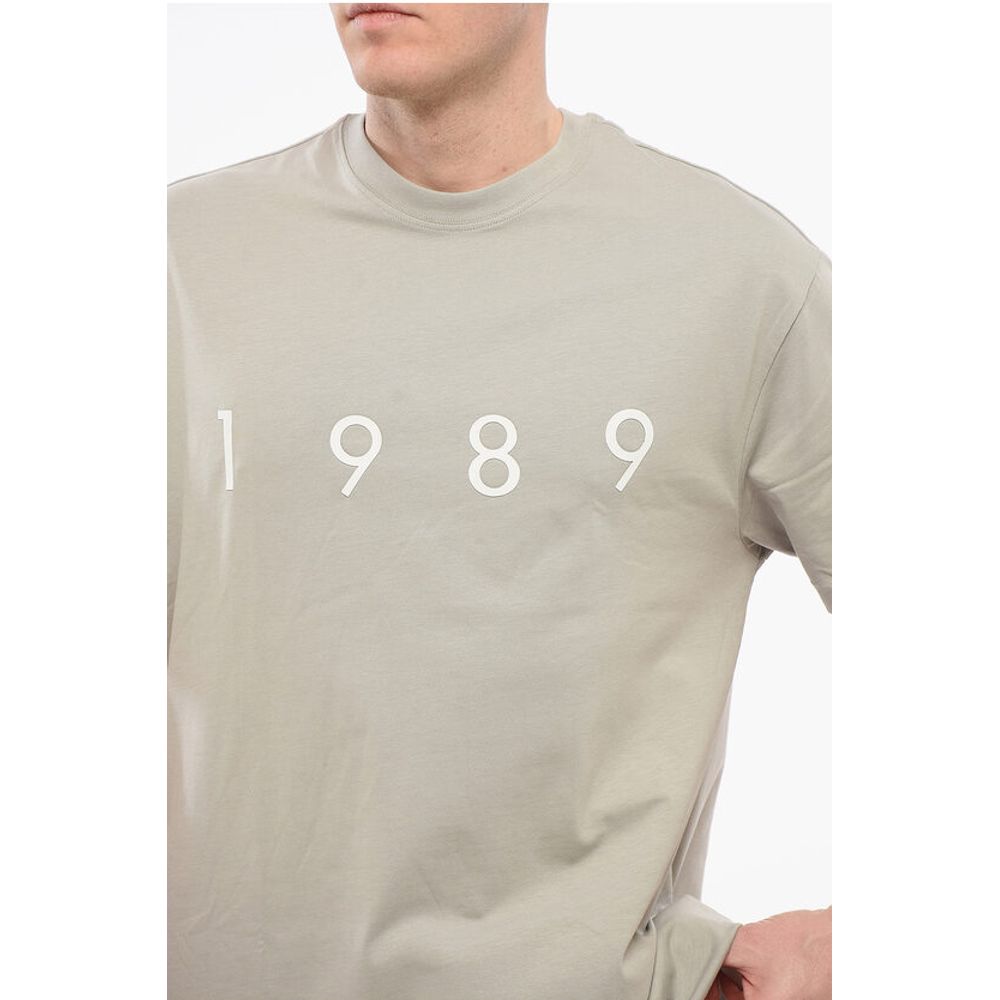 1989 Studio Crew Neck Cotton T-Shirt with Embossed Logo