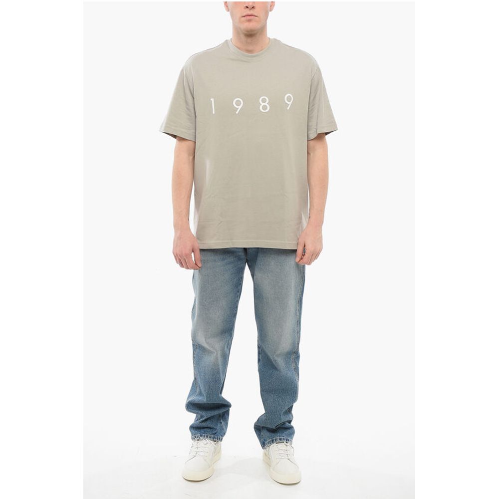 1989 Studio Crew Neck Cotton T-Shirt with Embossed Logo