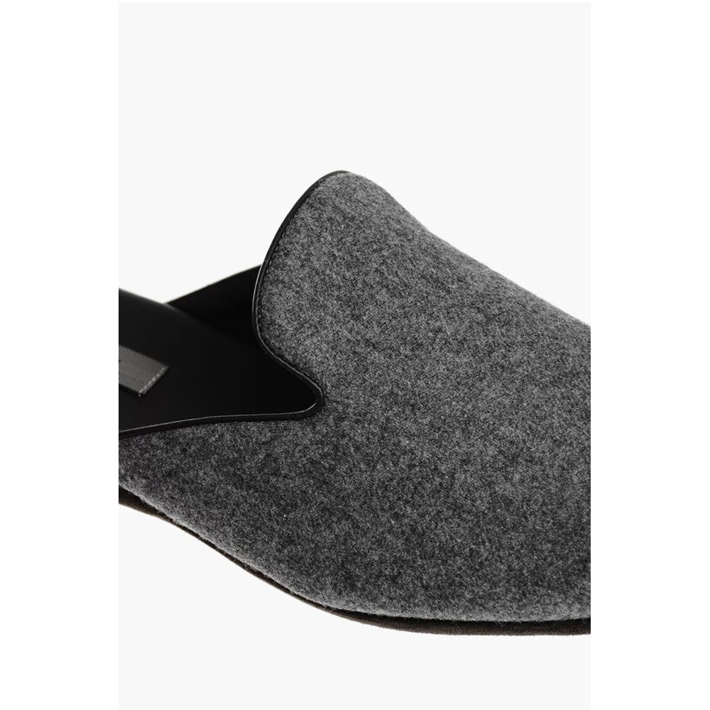 Corneliani Wool Mules With Suede Soles
