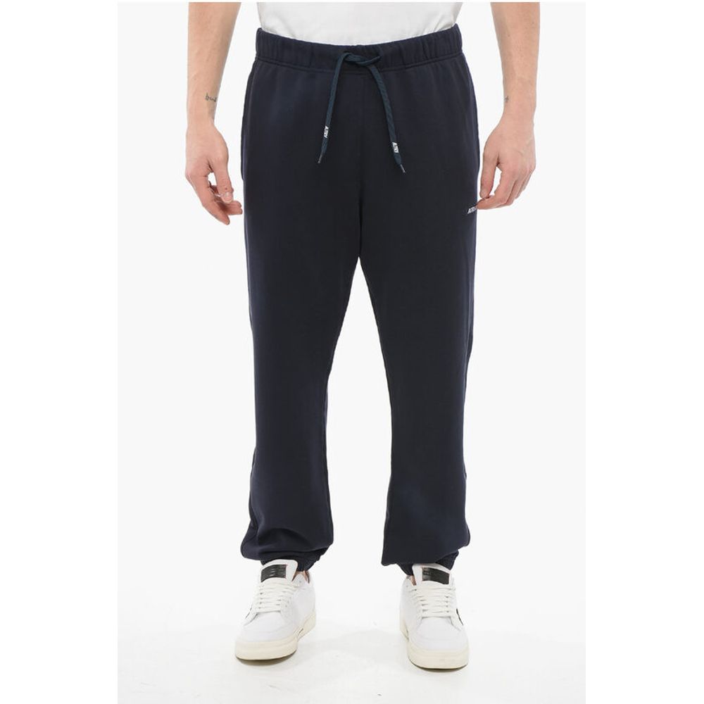 Autry Solid Color Cotton Joggers with Drawstring Waist