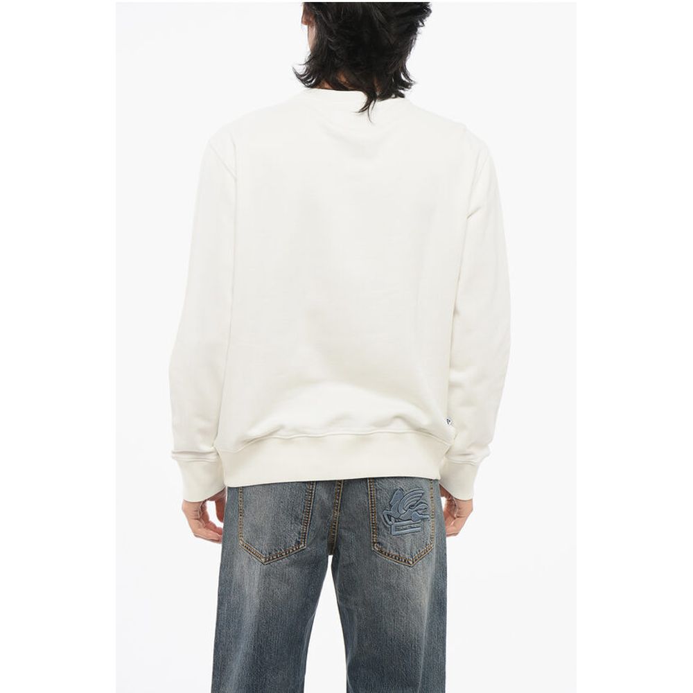 Autry Solid Color Brushed Cotton Crewneck Sweatshirt