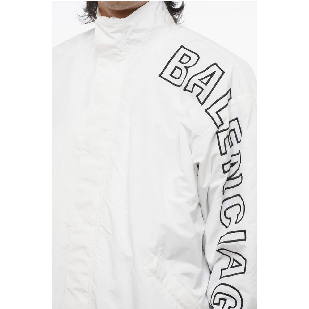 Balenciaga Nylon Windbreaker with Embroidered Logo